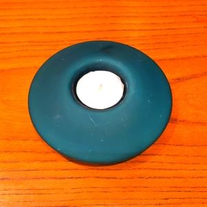 *BOGO* Teal Green Glass Votive Candle Holder vintage, GUC